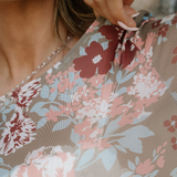 Sheer Green Floral Top