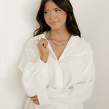 Mabel Crinkled Texture Button Down Loose Shirt