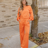 Miles Crop Pullover Drawstring Wide Leg Pants Set