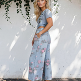 Wrenley Garden Floral Print Bootcut Jeans