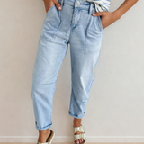 Calla High Rise Relaxed Patch Pocket Jeans