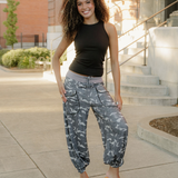 Camo Drawstring Joggers Pants