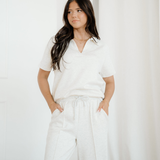 Addyson Polo Tee Casual Pant Set