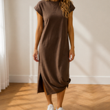Bennett Long T Shirt Dress with Slits