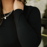 Rylie Basic Long Sleeve Tee - Black