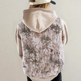 Tessa Camo Leaf Print Winter Puffer Vest - Camo