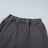 Lola Mineral Wash Seam Detail Elastic Waist Barrel Pants