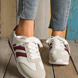 PREORDER Layla Patchwork Breathable Lace Up Sneakers | Dropship