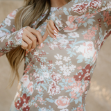 Sheer Green Floral Top