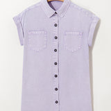 Collins Double Chest Pocket Denim Shirt Dress