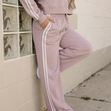 Varsity Pullover Wide Leg Pants 2pcs Outfit | Dropship