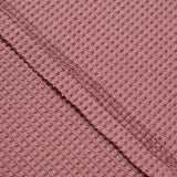 Caroline Exposed Seam Drop Sleeve V Neck Waffle Textured Top  - Rose