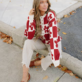 Flower Power Sweater | Red Dahlia