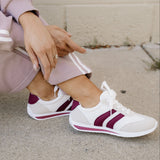 PREORDER Layla Patchwork Breathable Lace Up Sneakers | Dropship