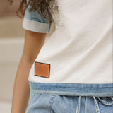 Denim Color Block Patchwork Round Neck Tee