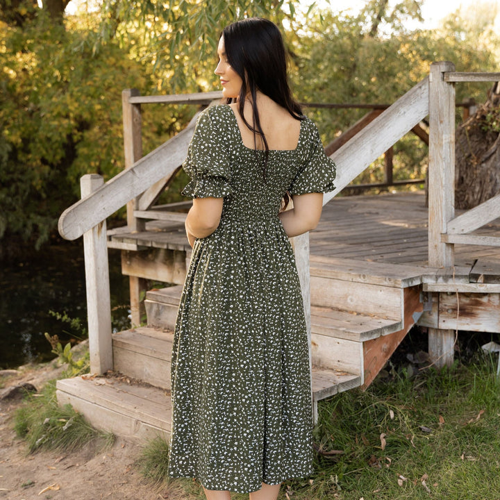 Delilah Dress - Olive Floral