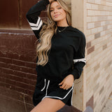 Varsity Skirt Set - Black | Dropship