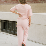 On The Go Set Half Sleeve T-Shirt & Cargo Sweatpants Set