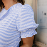 Kaeli Bubble Short Sleeve Tiered Scallop Long Dress