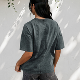 Campbell Cotton Mineral Washed Oversize Tee - Gray