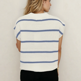 Rhodes Striped Batwing Sleeve Sweater Tee