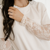 Layered Lace Long Sleeve T Shirt