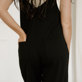 Zinnia Raw Seam Big Flower Patched Loose Overall Jumper