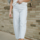 Lennox Stripe Casual Barrel Jeans