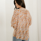 Adaline Floral Puff Sleeve Full Button Shirt
