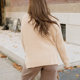 Lou Drop Shoulder Side Slits Loose Sweater