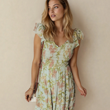 Kennedy Smocked Bodice Ruffled Sleeveless Tiered Floral Maxi Dress (wait for sample)