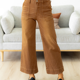 Willow Cropped High Rise Wide Leg Jeans - Breen | Dropship