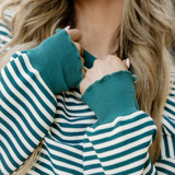 Stevie Striped Top - Green
