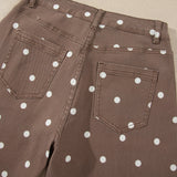 Dallas Polka Dot Print Barrel Jeans