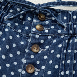 Abigail Polka Dot Wide Leg Jeans | Drawstring Denim