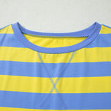Ailanny Stripe Dolman Tee Drawstring Skort Athletic 2pcs Set