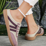 Warren Eyelet PU Leather Patchwork Color Pop Sneakers