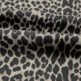 Black Leopard Print Wide Leg High Waist Jeans