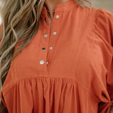 Sutton Corduroy Dress - Rust | Dropship