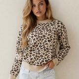 PREORDER Palmer Leopard Print Dolman Sleeve Sweater | Dropship