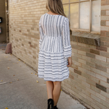 Kienna Bell Sleeve High Waist Mini Dress