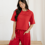 Drop Shoulder Boxy Tee and Barrel Pants Set