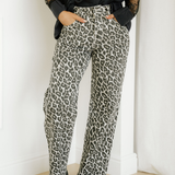 Winona Leopard Print Barrel Jeans
