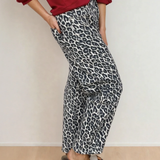 Winona Leopard Print Barrel Jeans