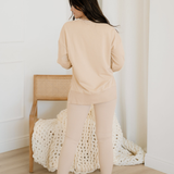 Remi Oversize Slit Sweatshirt Ribbed Leggings 2pcs Set