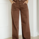 Rylan Retro Washed Patch Pocket Loose Jeans