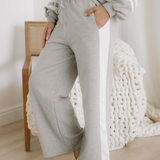 Jordyn Varisty Long Sleeve Pullover and Pants Set - Gray