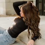 Rylie Basic Long Sleeve Tee - Black