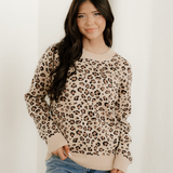 Palmer Leopard Print Dolman Sleeve Sweater