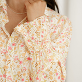 Evie Smocked Cuff Long Sleeve Loose Shirt Dress